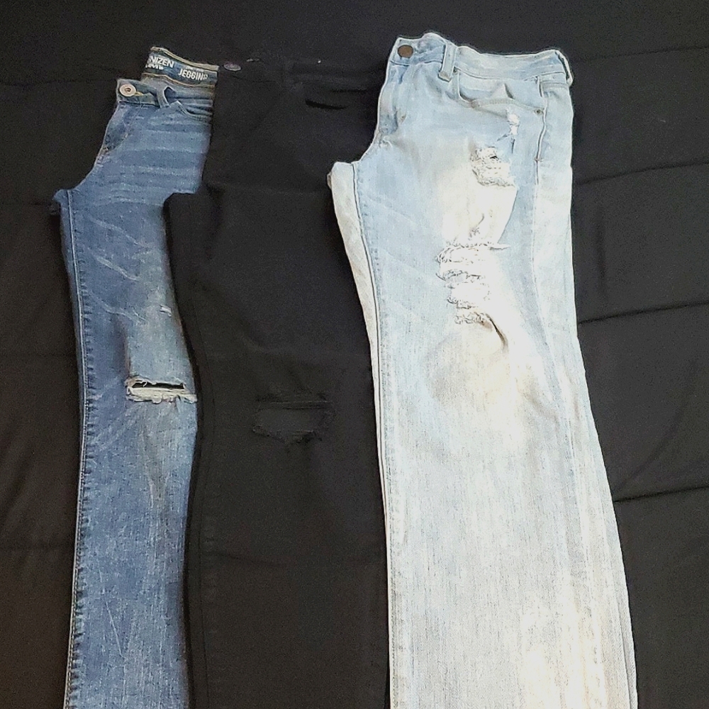 Distressed jeans